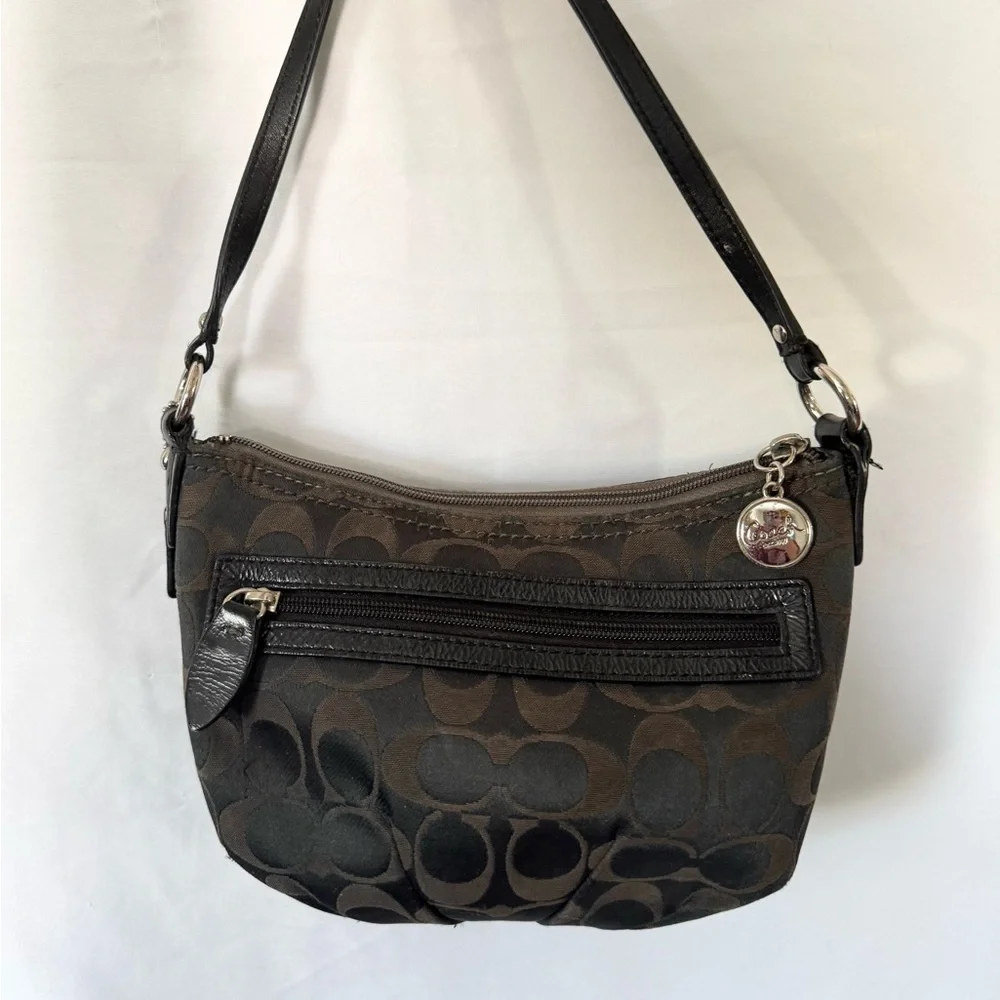 Coach Black/Brown Signature Crossbody Bag